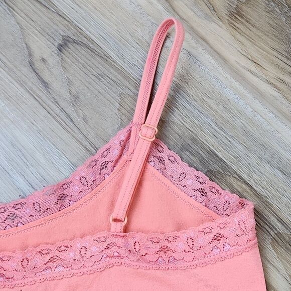 💜Lena Coral Lace Lined Sleeveless Top Small - Picture 6 of 8